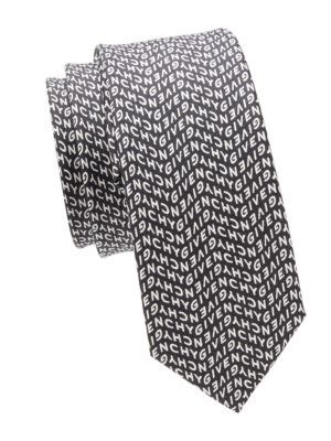 Givenchy Logo Silk Tie on SALE 